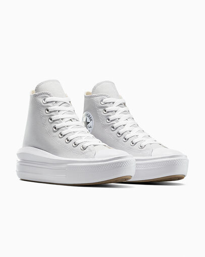 Chuck Taylor All Star Move Platform Grigio pallido/Bianco/Nero, Top and Side View