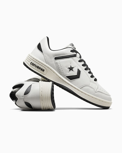 Converse Weapon Leather Blanco vintage/Negro, Detail Angle View
