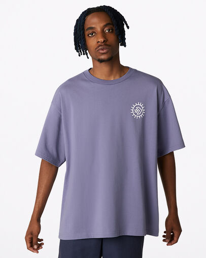 Inverted Desert Graphic T-shirt Slate Lilac, Front View