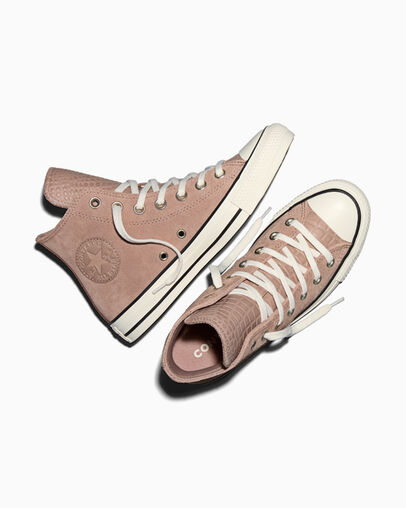 Chuck Taylor All Star Crocodile Dried Earth/Egret/Black, Angled View