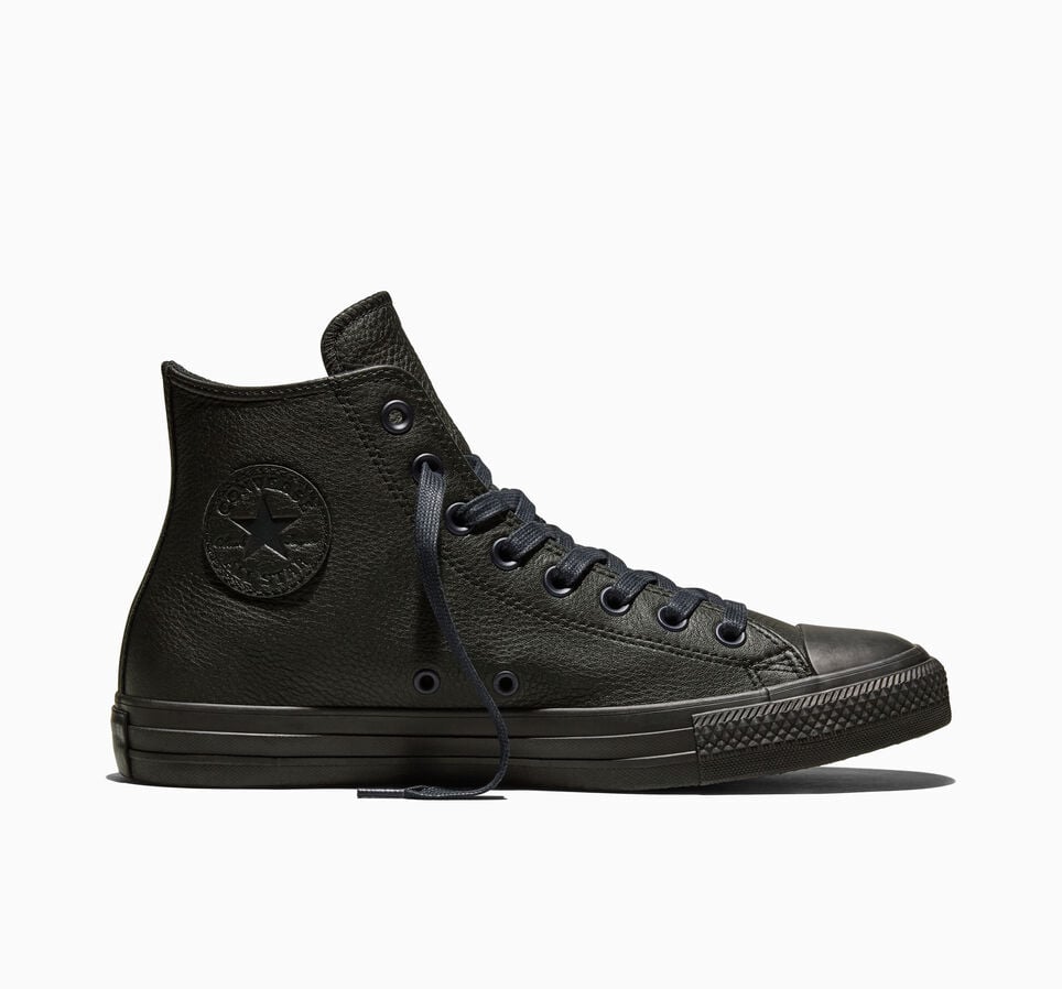 Chuck Taylor All Star Leather Black/Black/Dark Matter