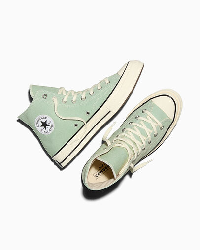 Chuck 70 Vintage Canvas Thyme Again Green/Egret/Black, Angled View