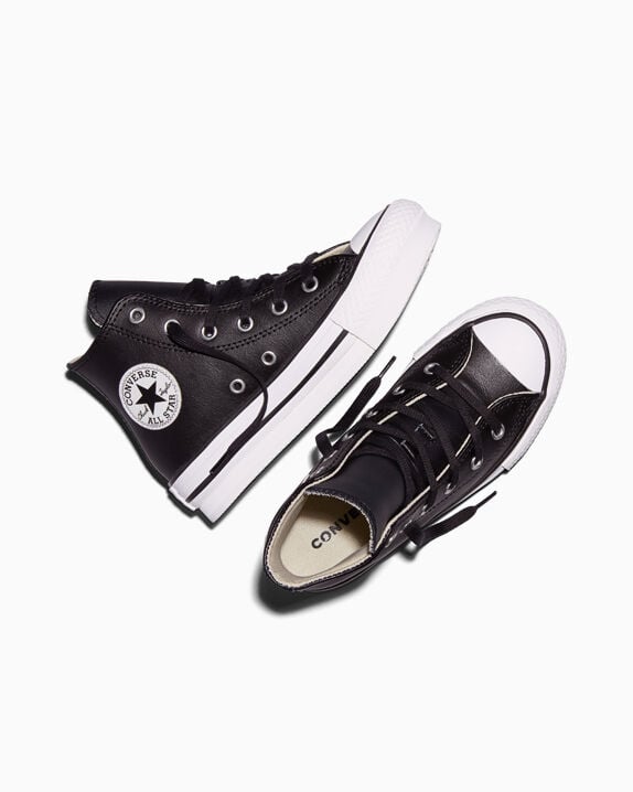 Chuck Taylor All Star EVA Lift Platform Leather Black/Natural Ivory/White