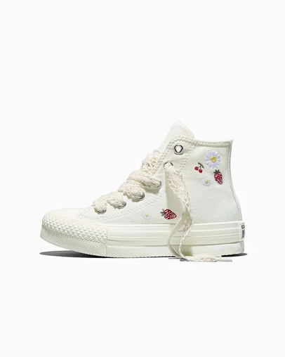 Chuck Taylor All Star EVA Lift Platform Fruits & Flowers Vintage White/Egret/Black, Inner Side View
