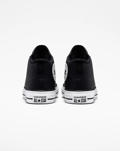 Chuck Taylor All Star Malden Street Faux Leather Black/White/Black, Heel View