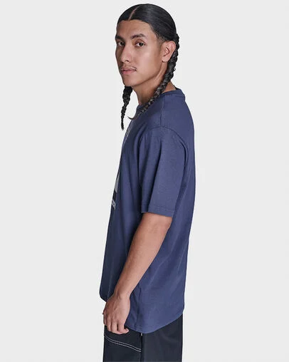 Timeless Boxed Chevron T-Shirt Converse Navy, Back View