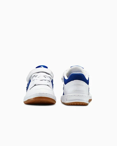 CL98 Easy-On White/Blue/White, Heel View