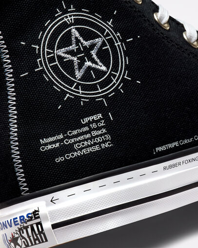 Chuck Taylor All Star Blueprint Black/High Risk Red, Detail Angle View