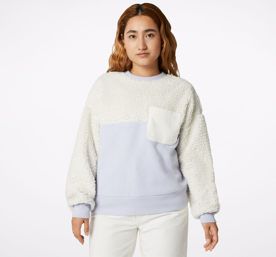 Gewatteerd shirt met ronde hals van sherpa Egret