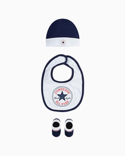 3-Piece Chuck Taylor Bib Set Obsidian, Front View