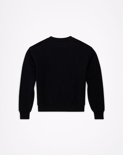 Embroidered Star Chevron Crew Neck Pullover Converse Black, Back View