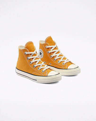 Chuck 70 Vintage Canvas Sunflower/Black/Egret, Angled View