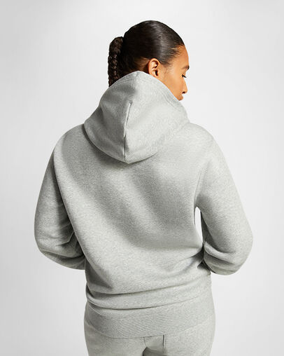 Converse Go-To All Star Patch Standard-Fit Fleece Pullover Hoodie Vintage Grey Heather, Back View