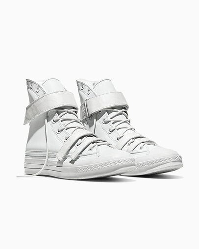 Converse x Anonymous Club Chuck 70 Glacier Gray/White/Black, Top and Side View