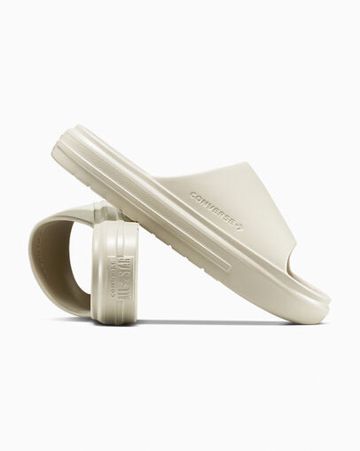Converse Essential Slide Blanc papyrus/Blanc papyrus/Blanc papyrus, Detail Angle View