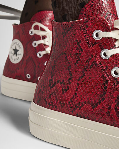 Chuck Taylor All Star Lift Platform Snakeskin Print Pr&oacute;ximos d&iacute;as/Garza/Negro, Reflective View