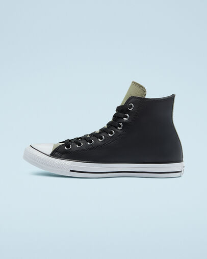 Chuck Taylor All Star Faux Leather Black/Light Field Surplus, Inner Side View