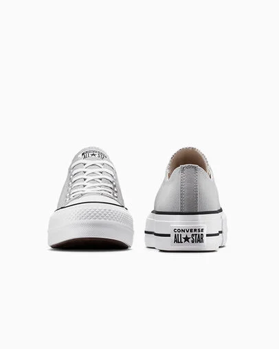 Chuck Taylor All Star Platform Canvas Grey Area/White/Black, Heel View