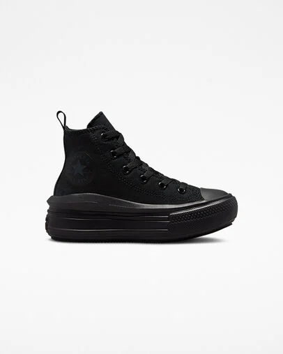 Chuck Taylor All Star Move Platform Black/Black/Dk Smoke Grey, Outer Side View