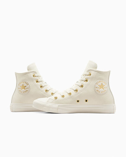 Chuck Taylor All Star Gold Egret/Egret/Gold, Detail Angle View