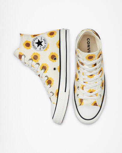 Chuck Taylor All Star Summer Spirit Egret/Clove Brown/Amarillo, Top and Side View