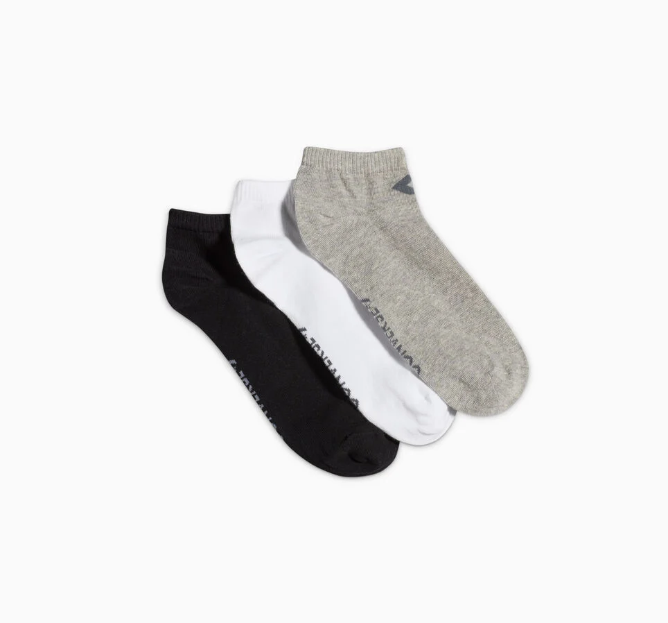 3-Pack Low-Cut Socks Gris/Blanco/Negro