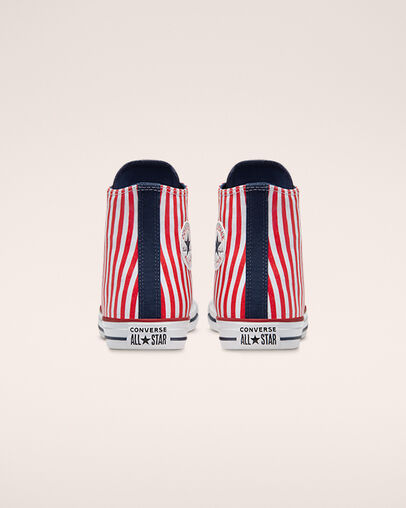 Stars & Stripes Chuck Taylor All Star Wei&szlig;/Midnight Navy/University Red, Heel View