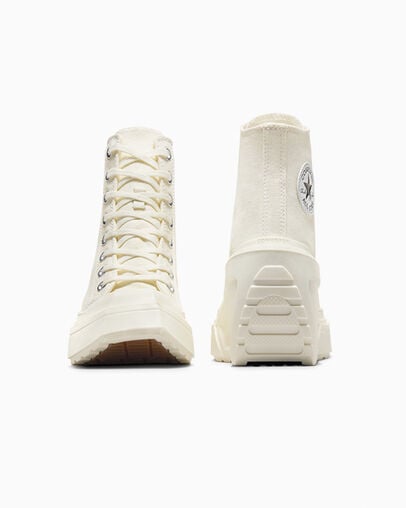 Chuck 70 De Luxe Wedge Egret/Black/White, Heel View