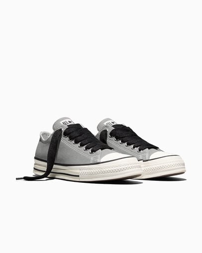 Chuck Taylor Throwback Classic Grey/Vintage White, Top and Side View