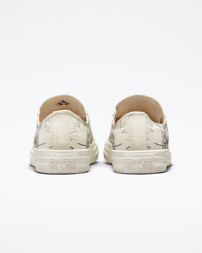 Chuck Taylor All Star Crafted Florals Egret/Desert Sand/Egret, Heel View