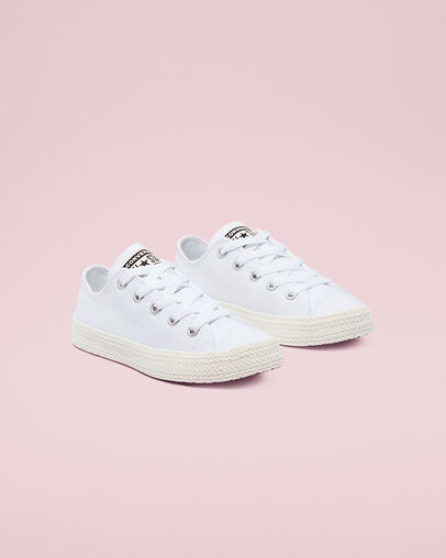 Chuck Taylor All Star Espadrille White/White/Egret, Angled View