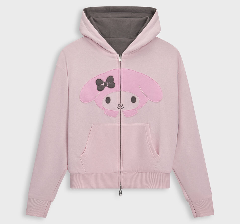 Converse x Hello Kitty® and Friends Kuromi™ and My Melody™ Full Zip Hoodie Plum Kitten/Parfait Pink — foto 2