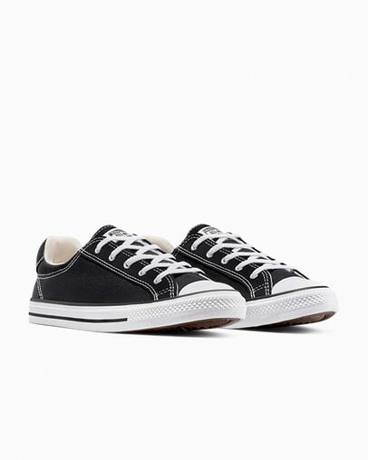 Chuck Taylor All Star Dainty Lucky Black/White/Black, Top and Side View