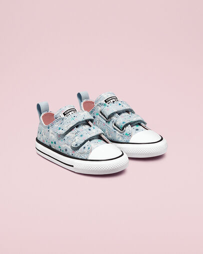 Chuck Taylor All Star Easy-On Snowy Leopard Lt Armory Blue/Storm Pink, Angled View