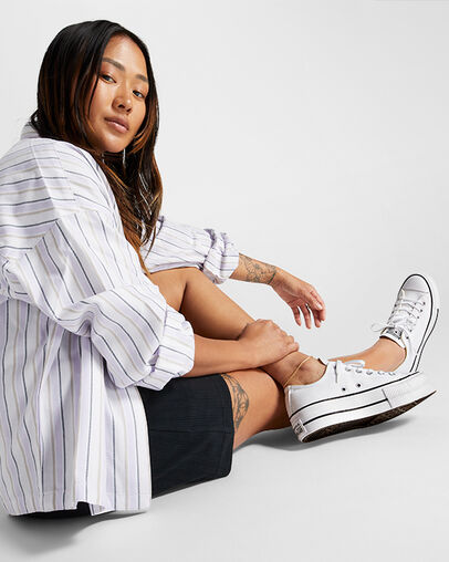 Chuck Taylor All Star Lift Platform Canvas White/Black/White, On Foot Shot 2