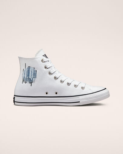 Chuck Taylor All Star Translucent Barcode Blanco/Negro/Blanco, Outer Side View
