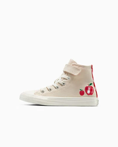 Chuck Taylor All Star Checkered Accents Easy-On Light Dune/Egret/Red, Inner Side View
