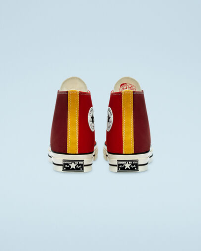 Tri-Panel Chuck 70 Rouge &eacute;quipe/Rouge sportif/Ivoire naturel, Heel View