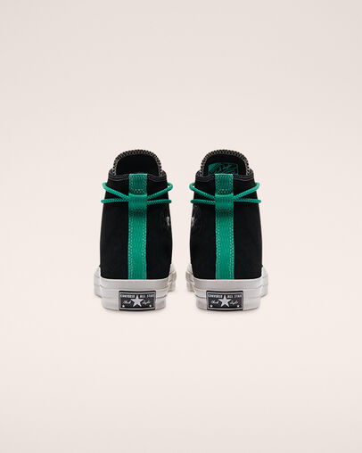 Digital Terrain Chuck 70 Noir/Vert tennis/Mastic p&acirc;le, Heel View