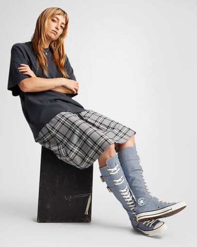 Chuck Taylor All Star XXHi Buckles Wet Stone/Egret/Black, On Foot Shot 2