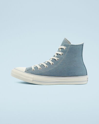 Chuck Taylor All Star Metallic Denim Washed Denim/Egret/Light Gold, Inner Side View