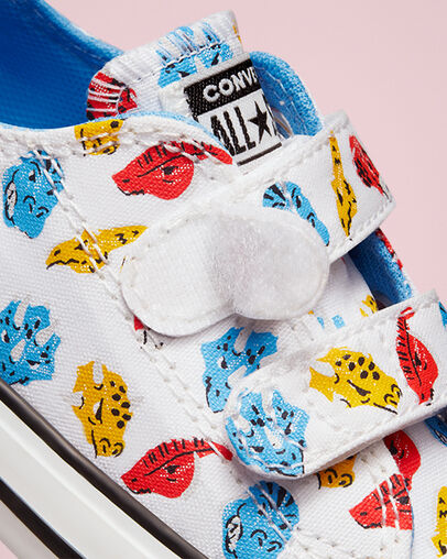 Chuck Taylor All Star Easy-On Dino Daze White/University Blue, Detail Angle View