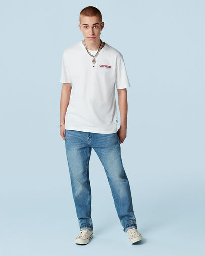 Camiseta de manga corta Flower Shoppe Blanco, Full Body View