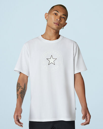 Chuck Modern Crew Short Sleeve Tee White, Front View