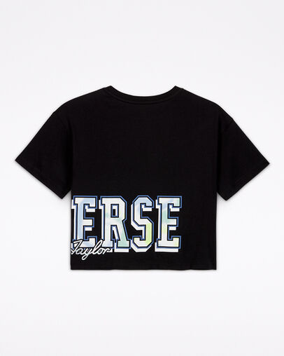 T-shirt ample tie and dye iris&eacute; Noir, Back View