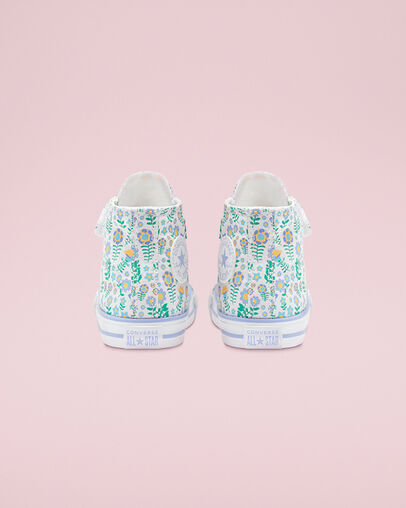 Chuck Taylor All Star Easy-On Ditsy Floral White/Twilight Pulse, Heel View