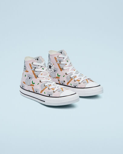 Explore Nature Chuck Taylor All Star Espuma rosa/Multicolor/Blanco, Angled View