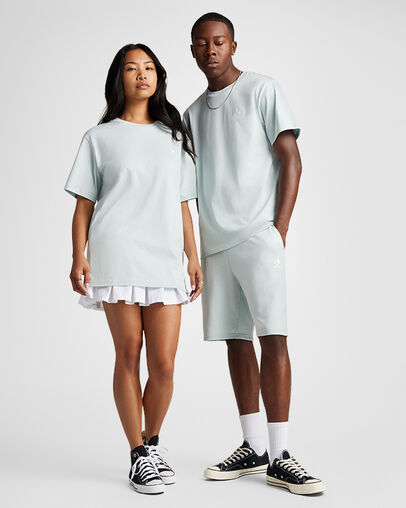 Converse Go-To Embroidered Star Chevron Standard-Fit T-Shirt You Dew You, Full Body View