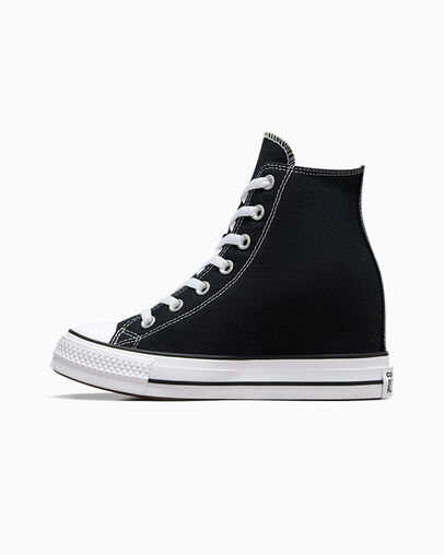 Chuck Taylor All Star Classic Wedge Platform Schwarz/Rot/Navy, Inner Side View