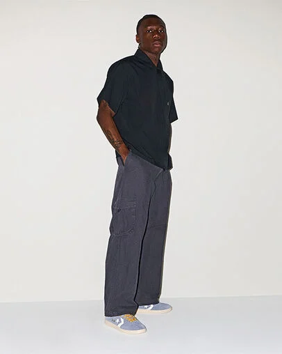 All Star Classic Trainer Suede Thunder Whale Grey/Gold Palm/Egret, On Foot Shot 1